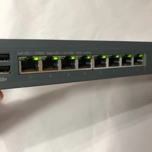 Netgear ProSafe 8-Port Gigabit Click Switch with AC P/N: GSS108E Tested Working - Picture 1 of 5