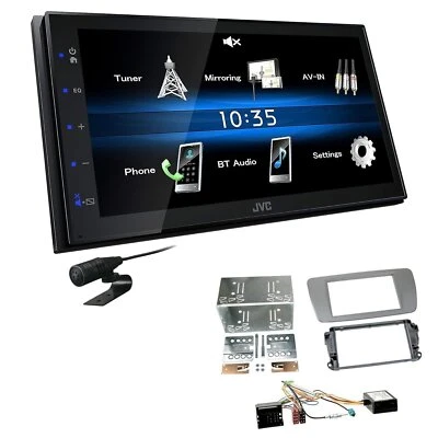 JVC 2 DIN Digital Autoradio Bluetooth für Seat Ibiza IV dublingrey inkl Canbus - Bild 1 von 4