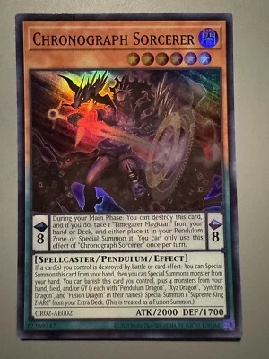 YUGIOH CHRONOGRAPH SORCERER ASIA ENGLISH EDITION CR02-AE002 SUPER RARE - Image 1 of 3