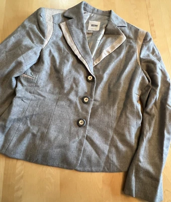MOSCHINO BLAZER DOS TONOS GRIS HECHO EN ITALIA BARATO Y CHIC TALLA US 10 Foto 1 de 4