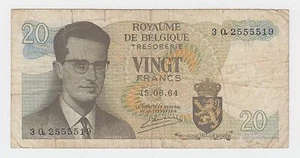 Belgique Belgium banknotes 20 Francs 1964, ATOM- RARRE ! - Picture 1 of 2