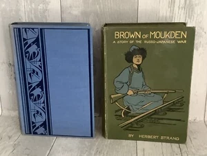 Herbert Strang 'Brown of Moukden' 1906 & 'Honour First' 1936 Hardback Books - Picture 1 of 13
