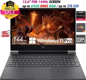Portátil para juegos HP Victus 15,6" FHD R5-7535HS 8 GB 512 GB RX 6550 M retroiluminado Win11 PRO - Imagen 1 de 15