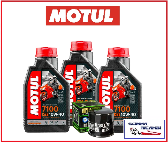 Tagliando YAMAHA FZ6 S2 2009 / Kit Olio Motul 7100 10W40 + Filtro HIFLO 3L - Immagine 1 di 2