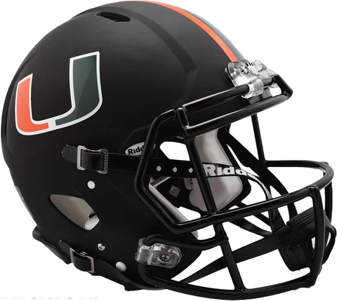 Miami Hurricanes Riddell Nights Speed Authentic Helmet Cover