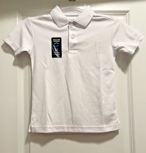 Boys White Nautica School Uniform Moisture Wicking Collared Shirt L 6 NWT - Picture 1 of 3