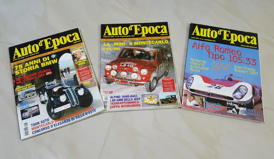 ORIGINALE Blocco lotto stock di 3 volumi della rivista Auto d’ epoca ottimi!- - Immagine 1 di 1
