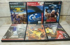 Lot of 6 Playstation 2 PS2 Games Tested TNA Impact Gran Turismo 3 A-spec