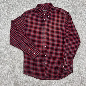 Camisa con botones "Franelas vintage" a cuadros azul marino antigua para hombre ventana roja mediana - Imagen 1 de 14