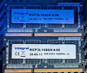 2 X 4GB INTEGRAL kcp3l16ss8 1600MHZ DDR3 SODIMM LAPTOP MEMORY - Picture 1 of 2