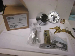 Schlage JD60 626 16-068 10-267 134 G N SL Satin  Chrome Single Cyl Deadbolt 4KEY - Picture 1 of 5