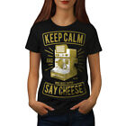 Wellcoda Camera Cheese Womens T-shirt, Lifestyle Casual Design Printed Tee