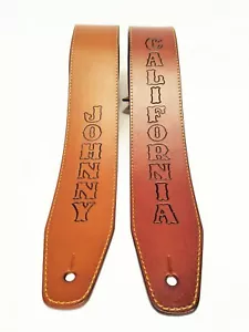 Cinturino basso chitarra in vera pelle largo 2,5"". personalizzato. lavorazione superiore - Foto 1 di 14