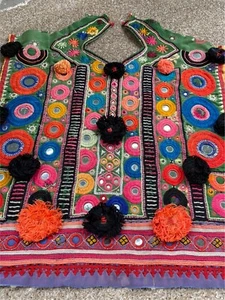 Colourful Banjara Top, crafted from vintage textiles with intricate mirrorwork - Picture 1 of 8