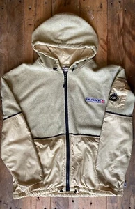 Vintage Saltrock ATS Fleece & Nylon Hooded Zip Jacket - Yellow - Medium - Picture 1 of 15