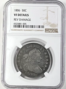 1806 drapierte Büste Half Dollar: NGC sehr schöne Details - Bild 1 von 4