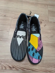 Disney The Nightmare Before Christmas Jack Sally SlipOn Sneakers Shoes Men Sz 12 - Picture 1 of 6