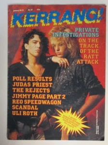 Kerrang Magazine #85 - Ratt, Judas Priest, Jimmy Page, REO Speedwagon, Uli Roth! - Picture 1 of 3