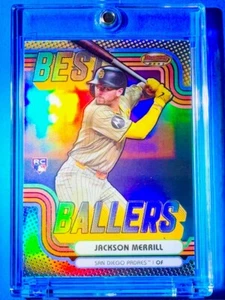 Jackson Merrill RARE BOWMAN'S BEST REFRACTOR ROOKIE SP INSERT RC PADRES MINT! - Picture 1 of 6