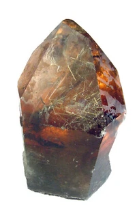 PERO Natural Enorme Brasileño Rutilado Cuarzo Ahumado Cristal 2725R abe - Imagen 1 de 6