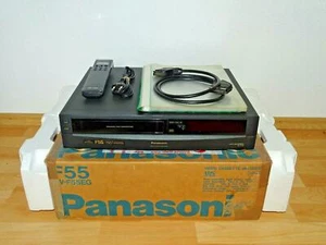 Grabadora de vídeo VHS Panasonic NV-F55, completa en embalaje original, 2 años de garantía - Imagen 1 de 6