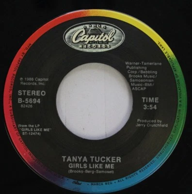 Country 45 Tanya Tucker - Girls Like Me / It'S Only For You On Capitol Records - Image 1 of 2