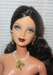 (J169) NUDE BARBIE MATTEL PRINCESS OF RENAISSANCE RAVE BRUNETTE DOLL FOR OOAK - Picture 1 of 5