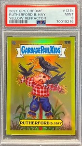 Rutherford B. Hay ~ 2021 Topps GPK Chrome ~ Yellow Refractor /275 ~ PSA 9