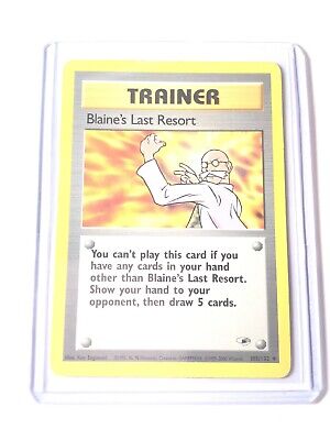 BLAINE’S LAST RESORT - Gym Heroes Set - 105/132 - Uncommon - Pokemon Card - NM