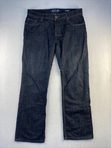 SEVEN FOR ALL MANKIND Mens Dark Blue Straight Denim Jeans 34x32 Five Pockets EUC - Picture 1 of 16