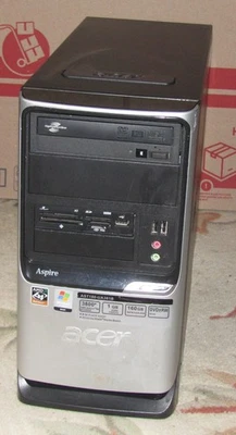 Acer Aspire AST180 2.4GHZ AMD 64 3GB 160GB Windows XP Vintage Gamer Tower PC - Image 1 of 2