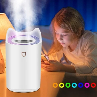 USB LED-Nachtlicht Luftbefeuchter 3L Humidifier Grow für Schlafzimmer Pflanzen - Bild 1 von 4