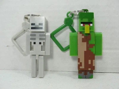 Minecraft Figuras Llaveros Bolsa Clips Mochila Colgadores Lote de 2 Foto 1 de 2