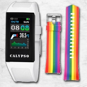 Calypso Sport Fitness Tracker K8500-1 Bracelet Blanc Bleu Smartwatch TCK8500-1 - Photo 1/5