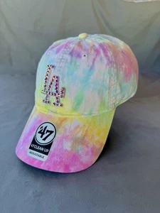 New Authentic LA Dodgers MLB Hat - Real Swarovski Crystals Pink Sparkle Baseball - Picture 1 of 16