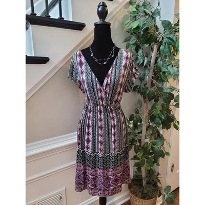 Vestido Cristina Love Mujer Pequeño Multicolor Boho Cuello en V Manga Corta Informal Foto 1 de 4