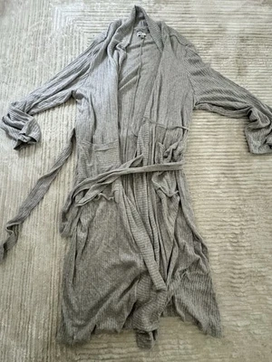 NWOT Nordstrom Rack Ribbed Grey Robe Size S - Image 1 of 3
