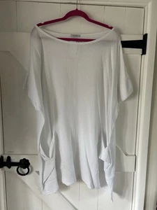 KIT & KABOODAL MADE IN ITALY BALLYBUNNION 100% COTTON TOP WHITE One Size NEW - Picture 1 of 14