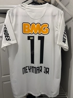 Neymar Jr Signed Beckett Santos 11 Jersey Brazil Autograph BAS COA - Image 1 of 4