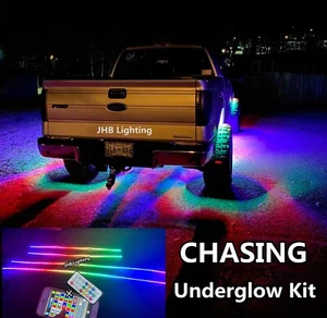 JHB Bluetooth & Remote Chasing 2PCS 4FT+2PCS 6.5FT LED Undercar Strips Lights - Picture 1 of 12