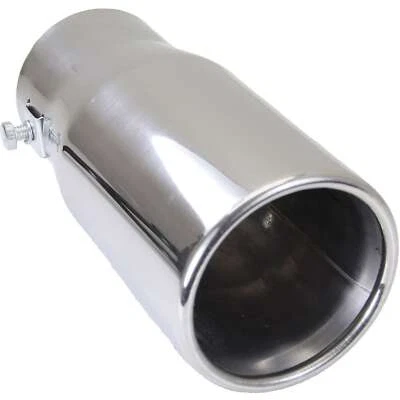 EDELSTAHL Chrom Auspuffblende Endrohr Rund Massiv 155 x 76 mm UNIVERSAL - Bild 1 von 4