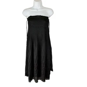 Mini Abito Rachel Zoe Nero Plissettato Nuovo Con Etichetta M Little Black Dress - Foto 1 di 5