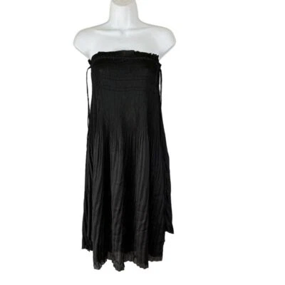 Rachel Zoe Black Pleated Mini Dress NWT M Little Black Dress - Image 1 of 4