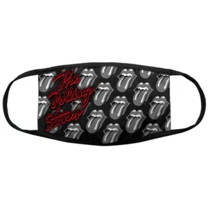 ROLLING STONES b&w tongues black FACE MASK official merchandise (SEALED) - Picture 1 of 3