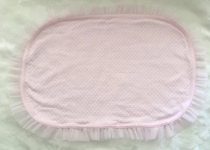 Baby Aspen Rosa Weiß Raute Lovey Baby Sicherheitsdecke Tüllborte - Bild 1 von 3