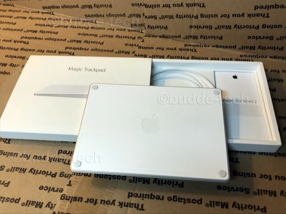 White Silver Apple Track Pad 2 (2nd Generation) Trackpad Magic Bluetooth A1535 - Image 1 of 4