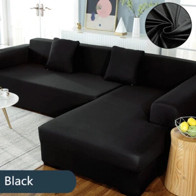 L Shaped Stretch Sectional Sofa Cover Seat Slipcovers Couch Covers Protectors - Image 1 of 4