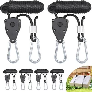 6er Set Ratchet Hangers Seilratsche 2,4m für Sonnensegel - Bild 1 von 7