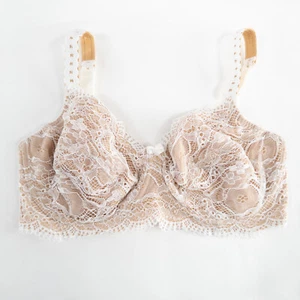 Classique Post Mastectomy Bra 36D Tan White Lace Style 766 Underwire - Picture 1 of 8