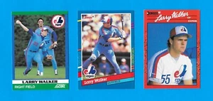 LARRY WALKER 3-card lot 1990-91 - Rookie Card - HOF (NM-MT or better) - Picture 1 of 2